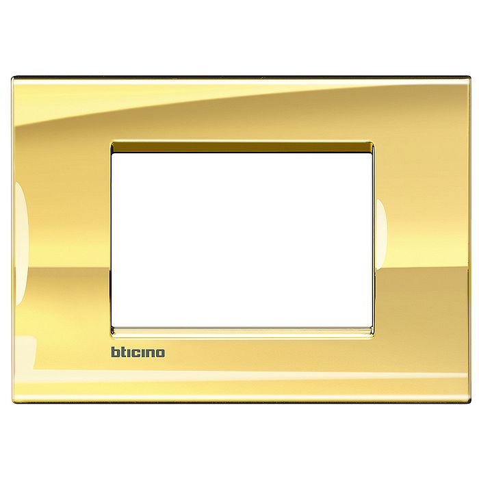 Рамка 3 модуля BTicino LIVING LIGHT, золотой, LNA4803OA