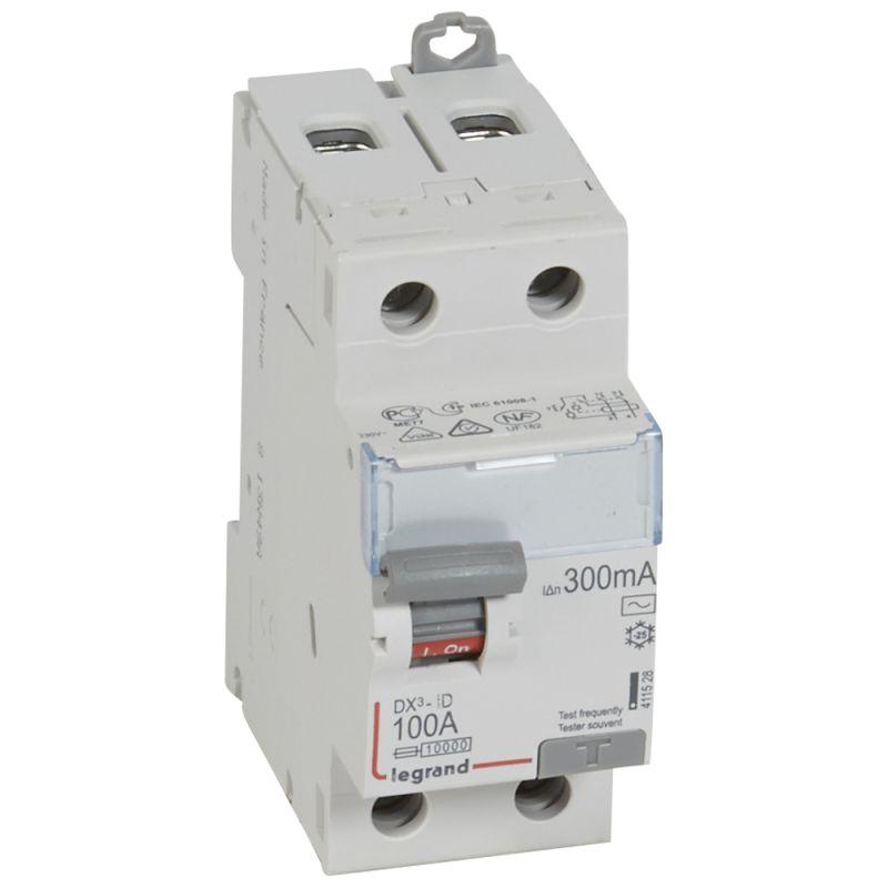 Выключатель дифференциального тока (УЗО) 2п 100А 300мА тип AC DX3 Leg 411528