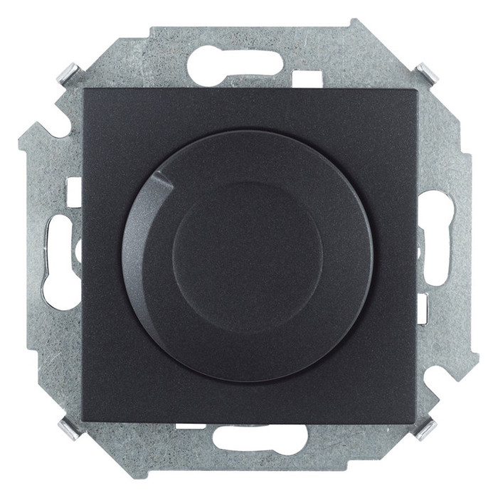 Светорегулятор поворотно-нажимной Simon SIMON 15, 500 Вт, графит, 1591311-038