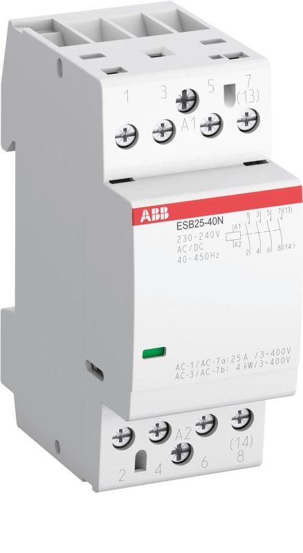 Контактор ABB модульный ESB25-40N-01 (25А АС-1 4НО) катушка 24В AC/DC 1SAE231111R0140