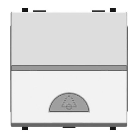 Выключатель одноклавишный кнопочный ABB ZENIT, альпийский белый, 2CLA220400N1101