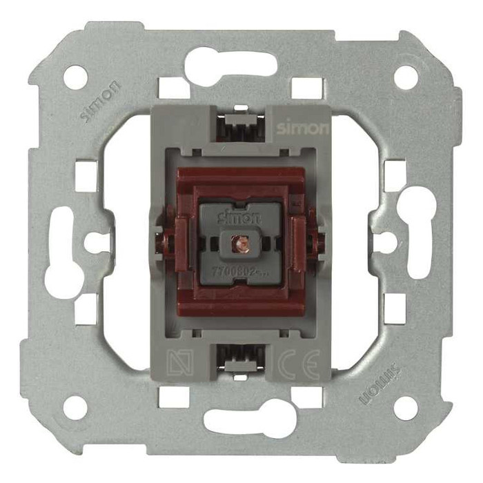 Выключатель 1-клавишного Simon SIMON 77 с подсветкой, 4000 Вт, 7700112-039