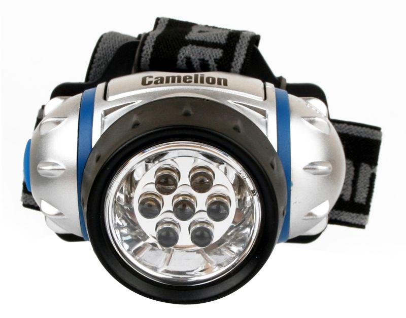 Налобный  фонарь LED5310-7F3 (7LED 3 режима; 3хR03 в комплекте; метал.) Camelion 7534