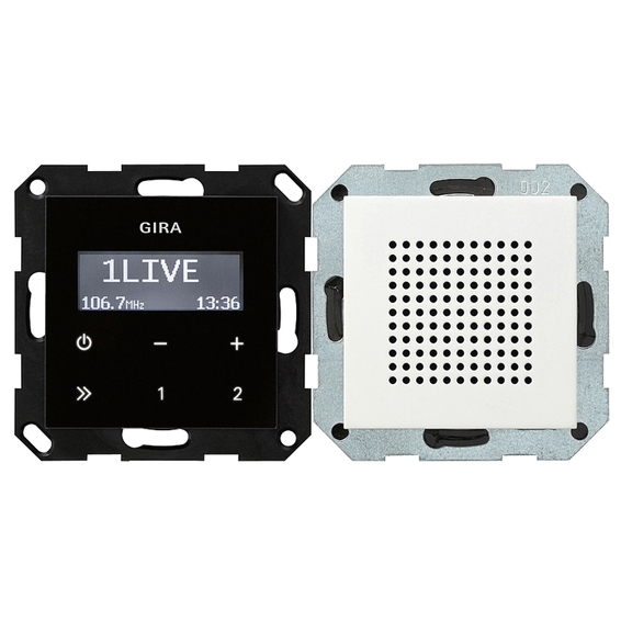 Цифровое FM-радио Gira SYSTEM 55, белый глянцевый, 228003