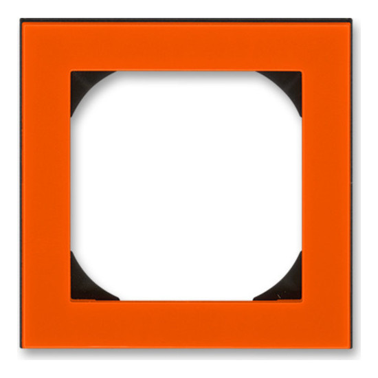 Рамка 1 пост ABB LEVIT, оранжевый // дымчатый черный, 2CHH015510A4066