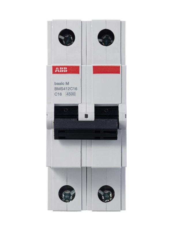 Автоматический выключатель ABB   2п C 16А 4.5кА Basic M BMS412C16  2CDS642041R0164