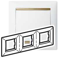 Рамка 3п гор Бел/Зол Valena