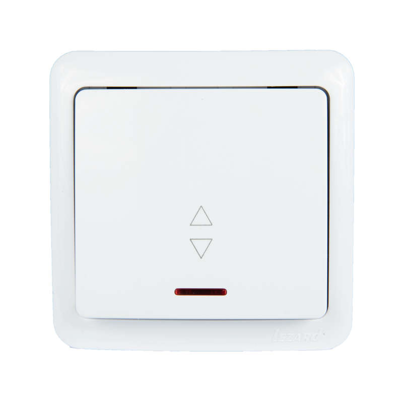 Переключатель проходной 1-кл. 1п ОП Viola 10А IP20 с подсветкой бел. LEZARD 751-0200-114