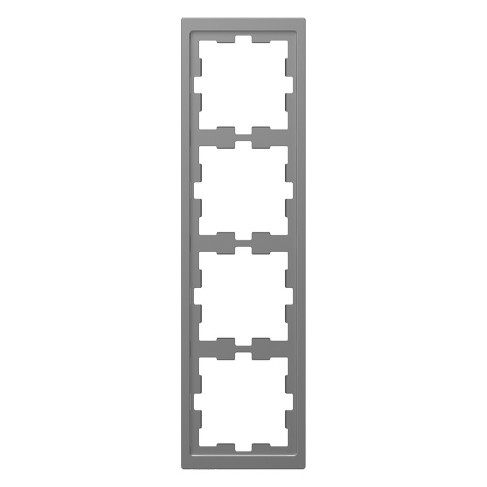 Рамка 4 поста Schneider Electric MERTEN D-LIFE, нержавеющая сталь, MTN4040-6536