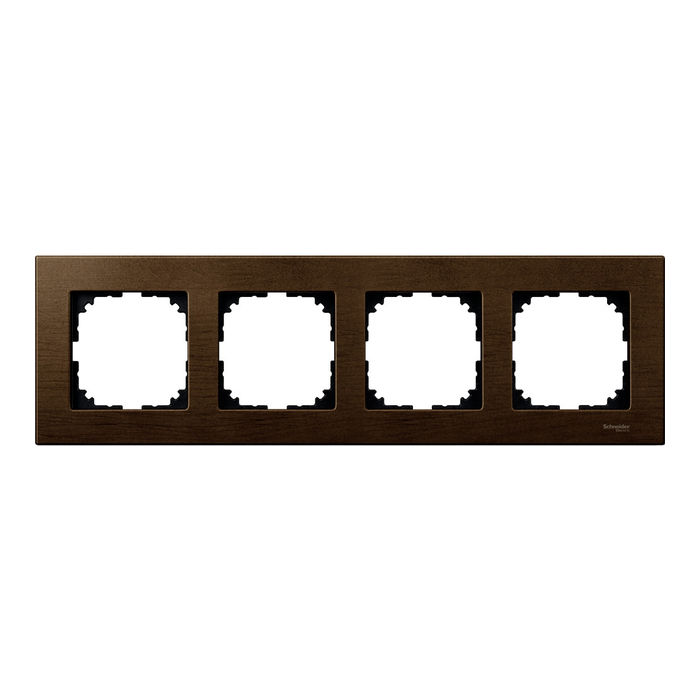 Рамка 4 поста Schneider Electric MERTEN M-ELEGANCE, орех, MTN4054-3473