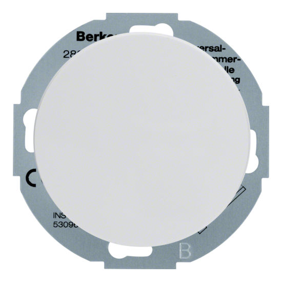 Светорегулятор-переключатель поворотный Berker R.CLASSIC, белый блестящий, 28352089