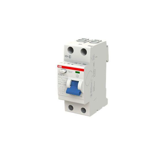 Выключатель дифференциального тока (УЗО) ABB 2п 25А 30мА тип A F202  2CSF202101R1250