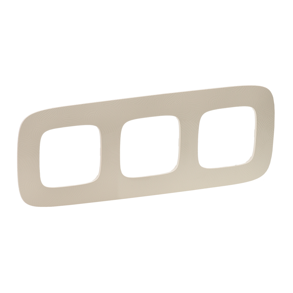  Рамка Valena Allure Тиснение бежевый 3-постовая Legrand 754383
