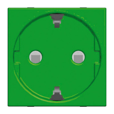 Розетка ABB ZENIT,  со шторками, зеленый, 2CLA228800N8001