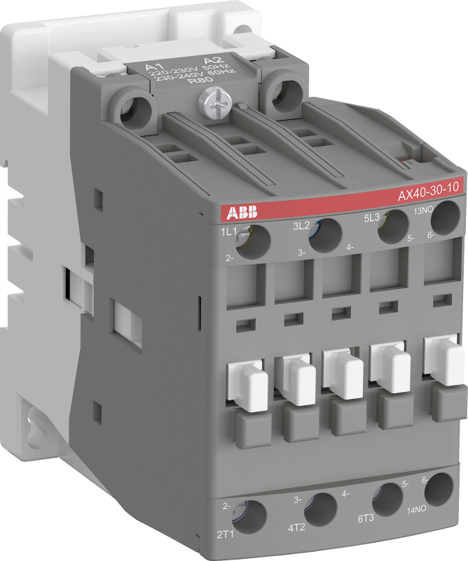 Контактор ABB AX32-30-10-80 32А AC3 с катушкой управления 220-230В AC 1SBL281074R8010