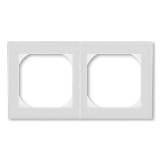 Рамка 2 поста ABB LEVIT, серый // белый, 2CHH015520A4016