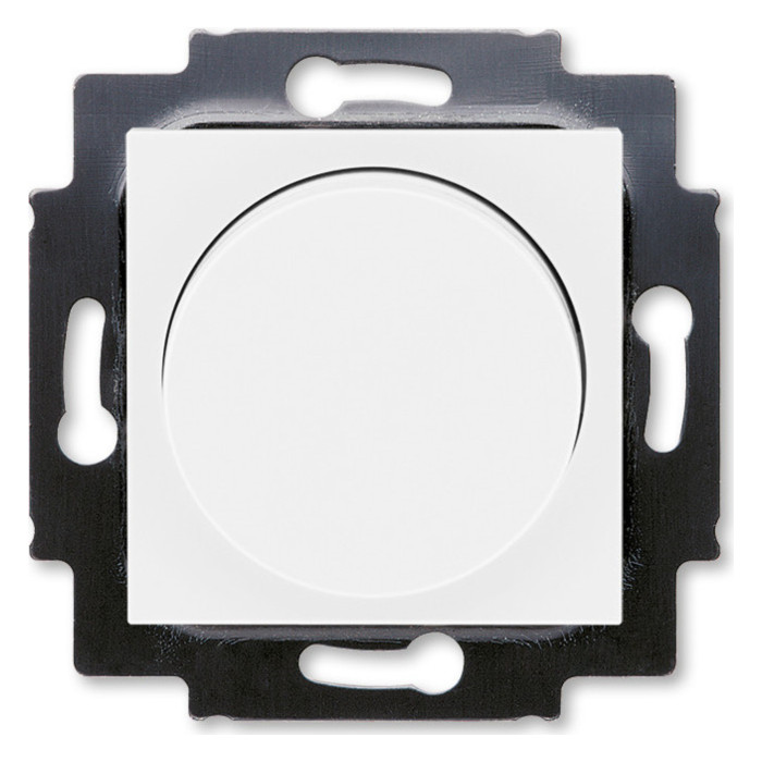 Светорегулятор поворотно-нажимной ABB LEVIT, 600 Вт, белый // белый, 2CHH942247A6003