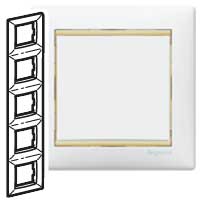 Рамка 5п вер Бел/Желт Valena