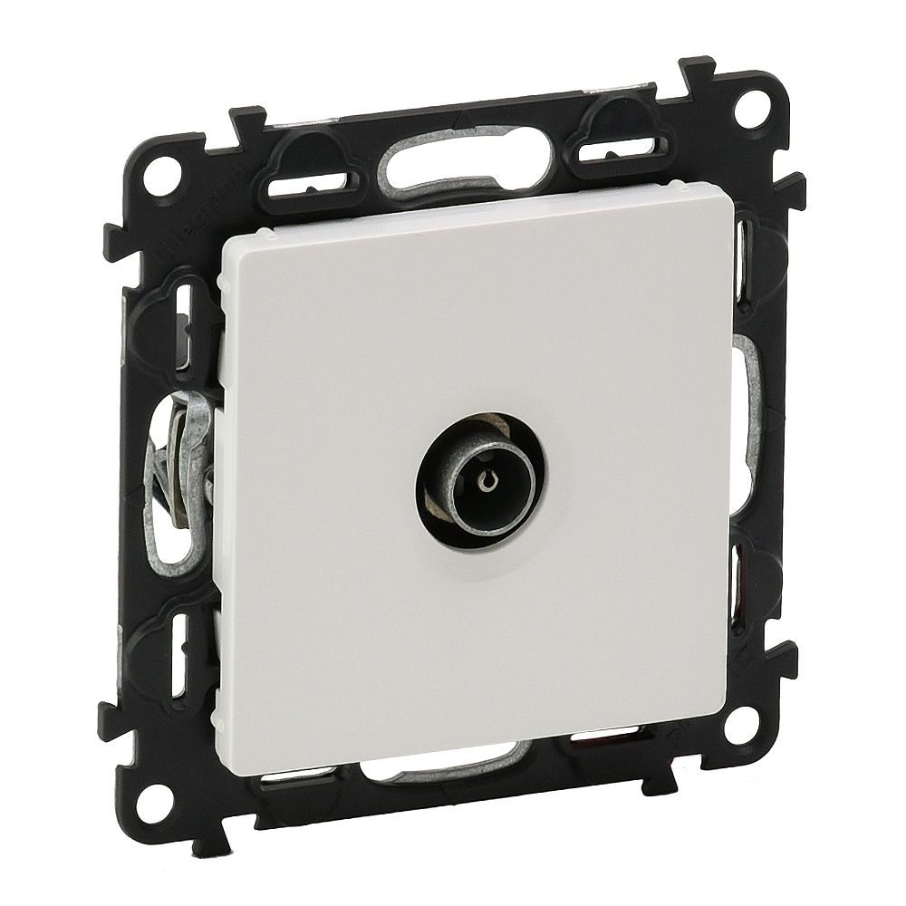 MALE TV THROUGH-WIRING WH. VL