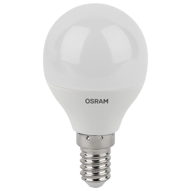 Лампа светодиодная LED Antibacterial P 5.5Вт шар матовая 4000К нейтр. бел. E14 470лм 220-240В угол пучка 200град. бактерицидн. покрыт. (замена 50Вт) OSRAM 4058075561618