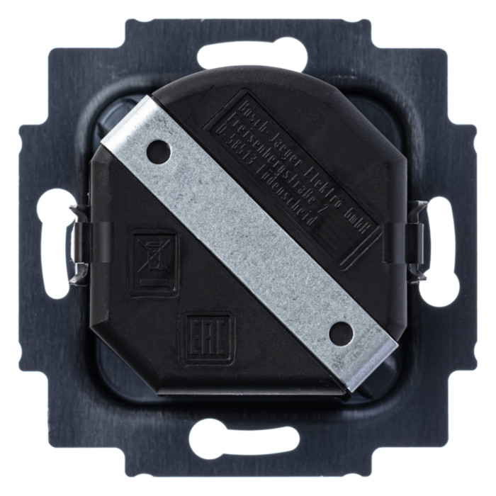 Светорегулятор поворотно-нажимной ABB LEVIT, 600 Вт, серебро // дымчатый черный, 2CHH942247A6070