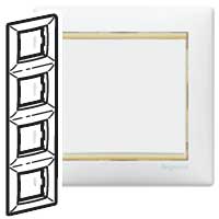 Рамка 4п вер Бел/Желт Valena