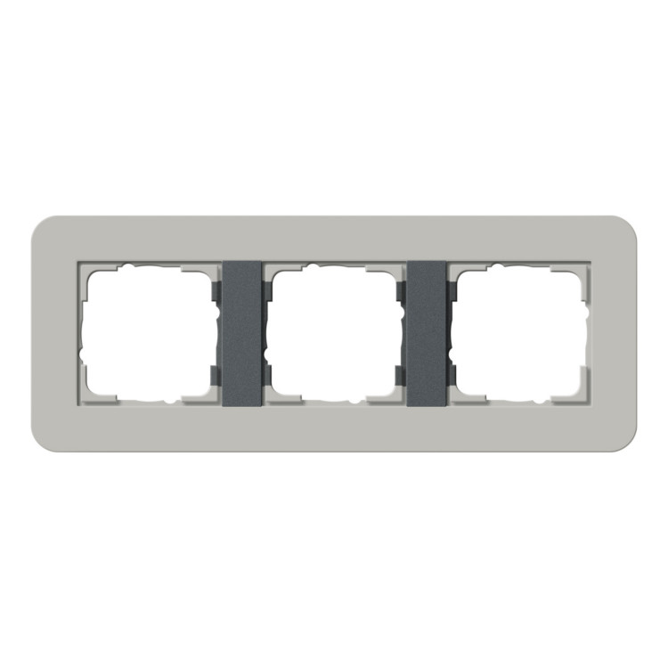Рамка 3 поста Gira E3, серый, 0213422