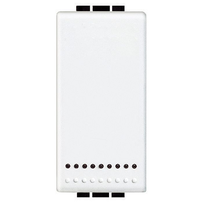 Выключатель одноклавишный кнопочный двухполюсный BTicino LIVING LIGHT, белый, N4044N