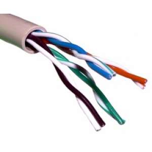 Кабель витая пара U/UTP кат.5e 4х2х24AWG solid CCA PVC сер. 305м (м) PROCONNECT