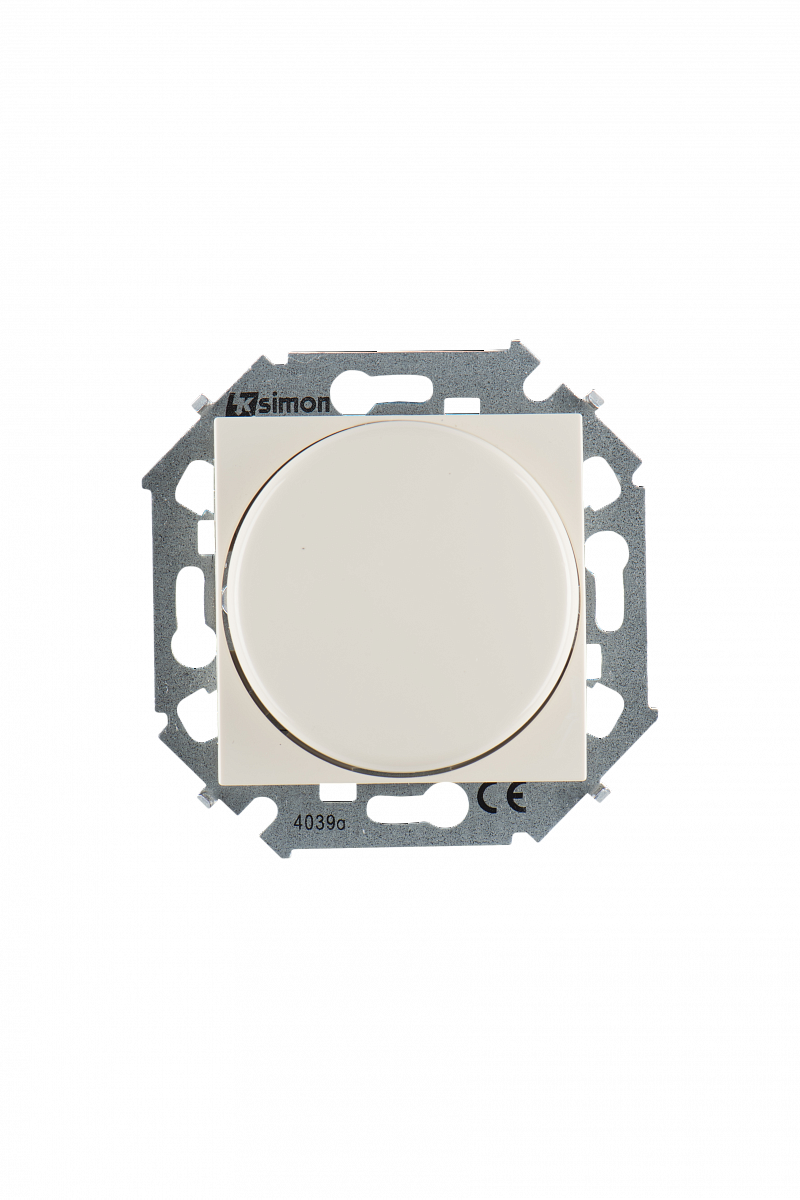 Светорегулятор-переключатель поворотный Simon SIMON 15, 500 Вт, слоновая кость, 1591790-031