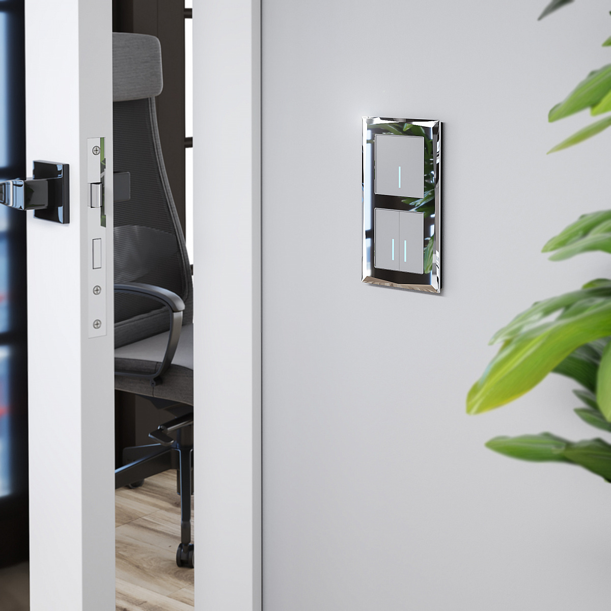 Рамка из стекла на 2 поста Diamant зеркальный W0021220