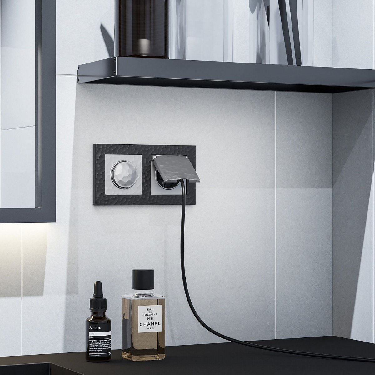 Рамка из поликарбоната на 2 поста Hammer черный W0022408