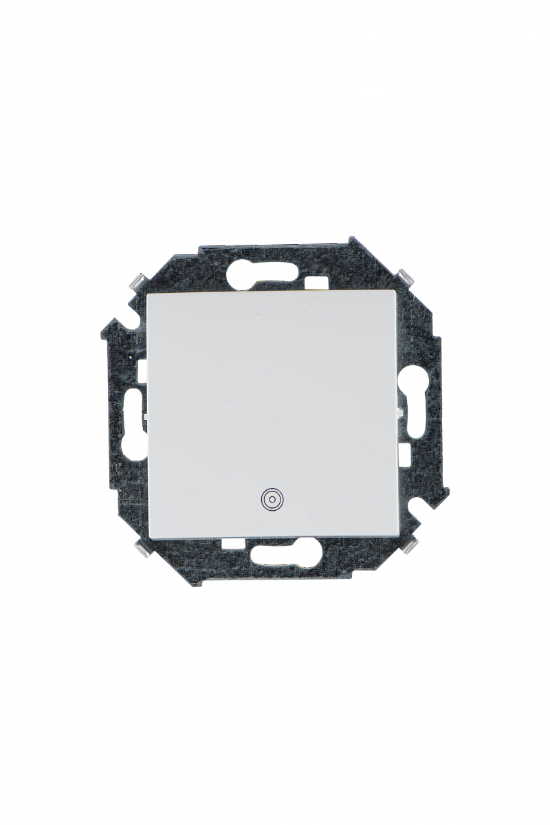 Выключатель одноклавишный кнопочный Simon SIMON 15, 4000 Вт, белый, 1591150-030
