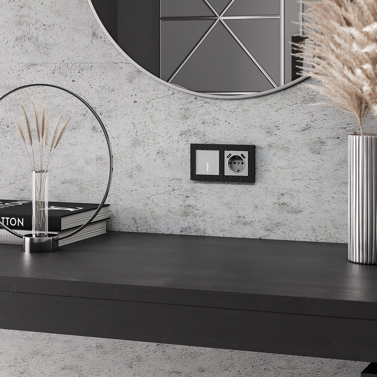 Рамка из поликарбоната на 2 поста Hammer черный W0022408