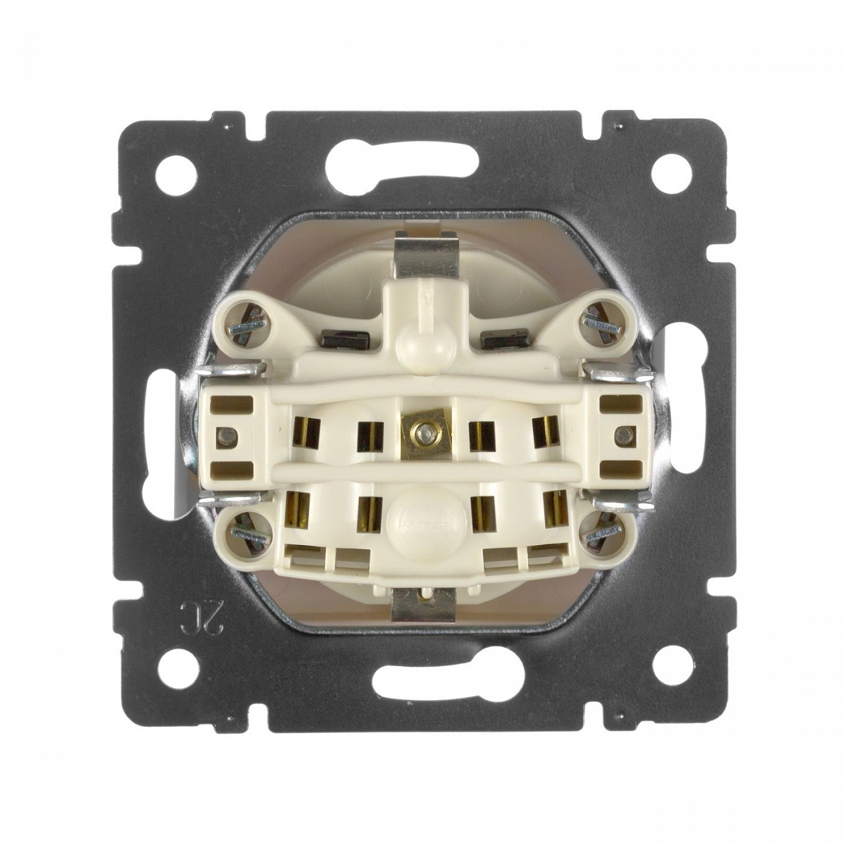 Механизм розетки 1-м СП Valena 16А IP21 2P+E с заземл. защ. шторки с крышкой на винтах сл. кость Leg 774322