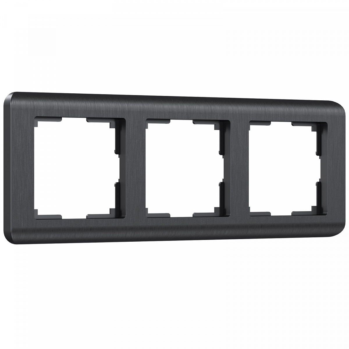 Рамка из поликарбоната на 3 поста Stream графит W0032104