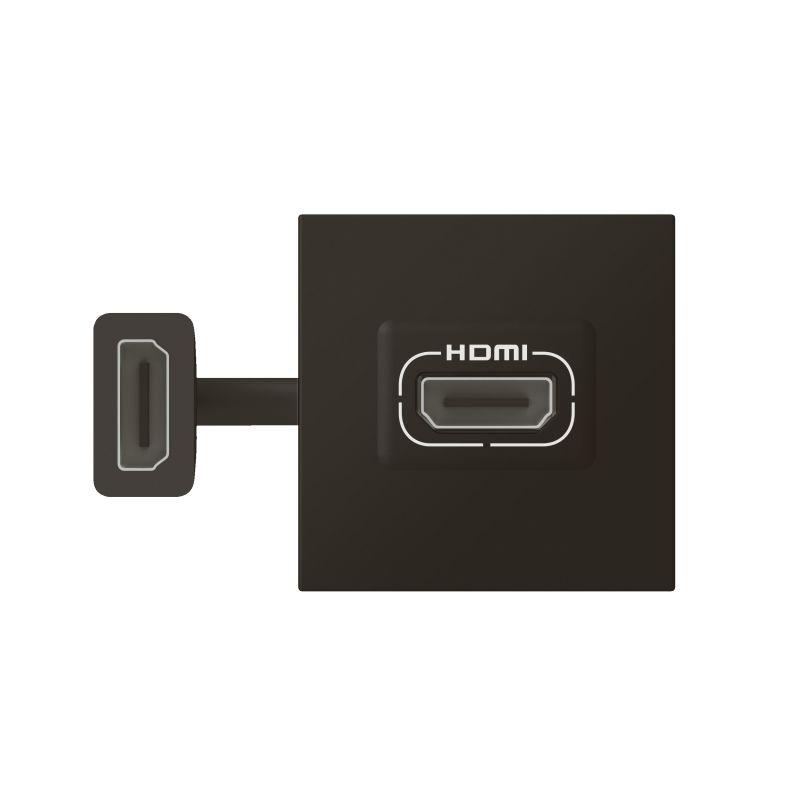 Розетка 2мод. HDMI Mosaic со шнуром черн. Leg 079479L