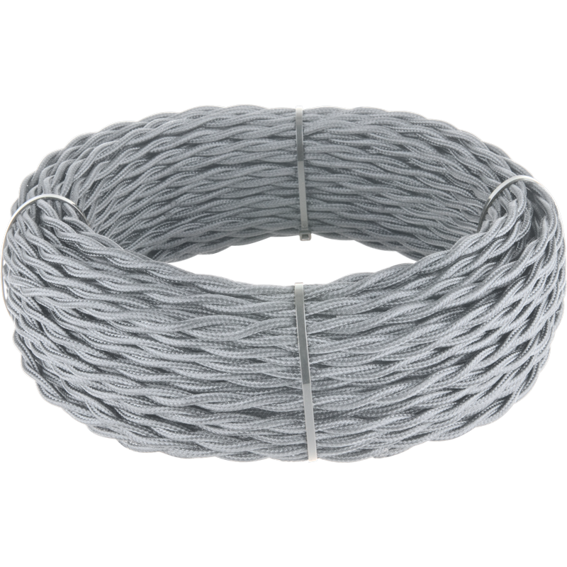 Ретро кабель витой 3х2,5 (серый) 50 м под заказ W6453615