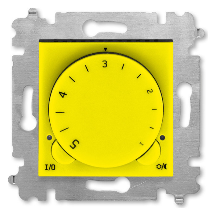 Терморегулятор с поворотной ручкой ABB LEVIT, желтый // дымчатый черный, 2CHH920003A6064